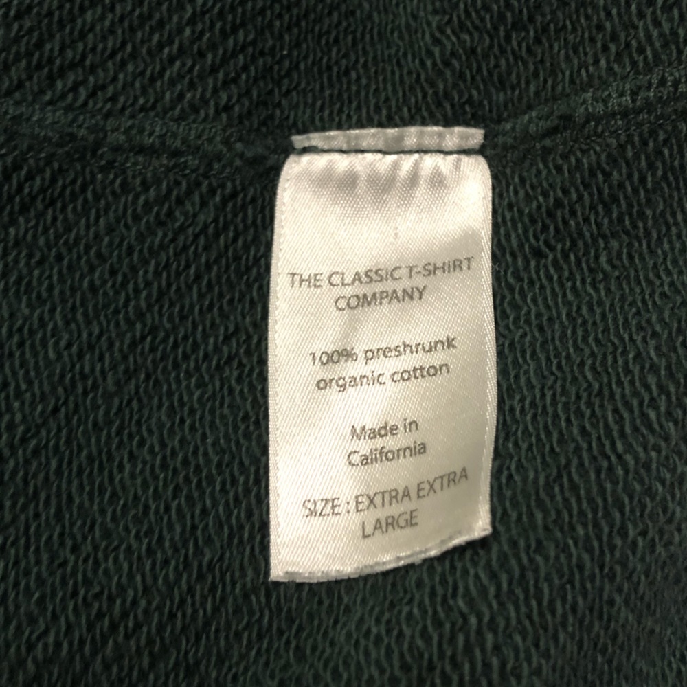 The Classic T-Shirt Company French Terry Short Sleeve Box Tee Sweatshirt XXL - Picture 11 of 11